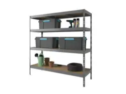 &Eacute;tag&egrave;re 4 plateaux H. 180 cm x L. 185 cm m&eacute;tal et bois