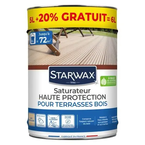 Saturateur(d) ext&eacute;rieur Aqua Starwax 5L + 20 % gratuit