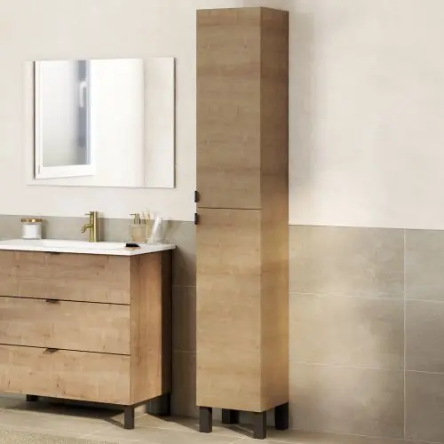 Colonne Otto l. 30 cm d&eacute;cor bois