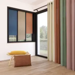 S&eacute;rie Novan : stores, housses de coussins, rideaux