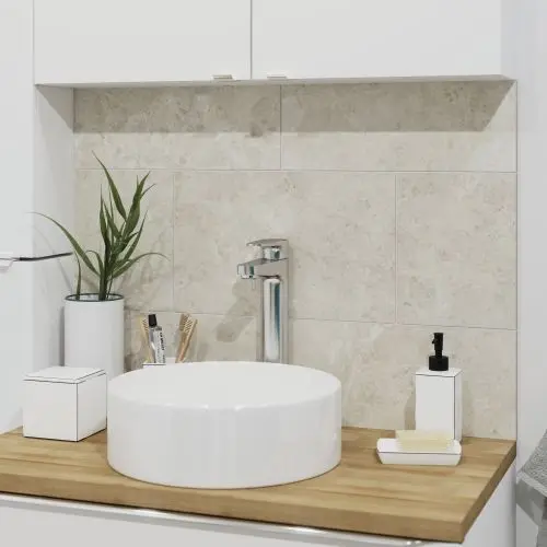 Fa&iuml;ence blanc gris 25 x 40 cm Commo