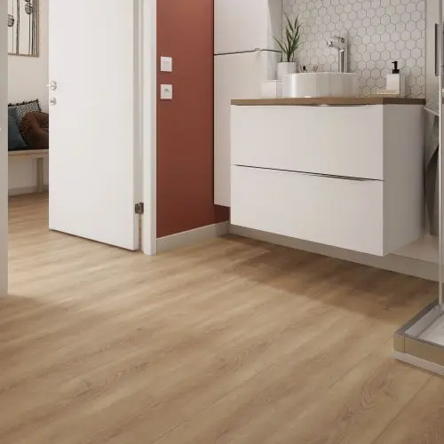 Sol stratifi&eacute; clipsable Southwell d&eacute;cor ch&ecirc;ne naturel 10 mm L.118,37 x l.19,1 cm