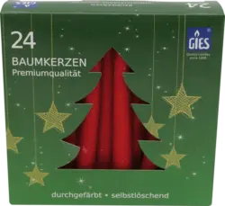 Dekorieren & Einrichten Baumkerzen, selbstlöschend, rot