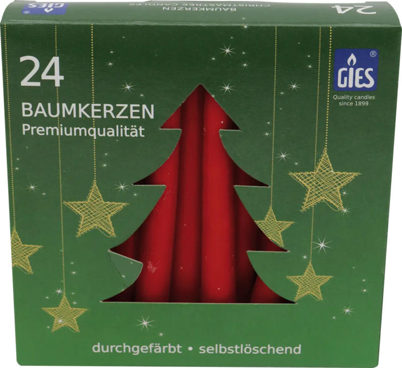 Dekorieren & Einrichten Baumkerzen, selbstlöschend, rot