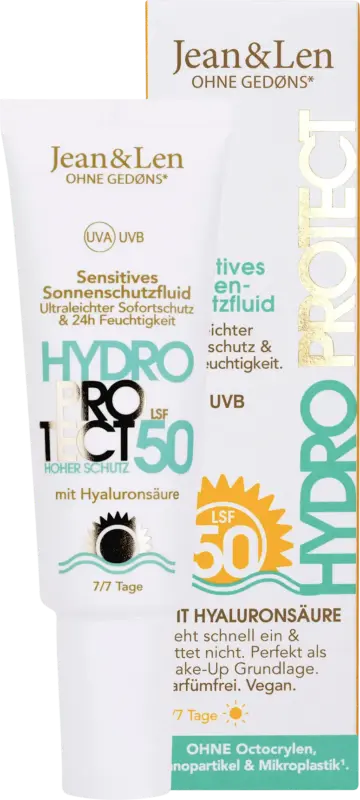 Jean&Len Sonnenfluid Gesicht sensitiv, hydro protect, LSF 50