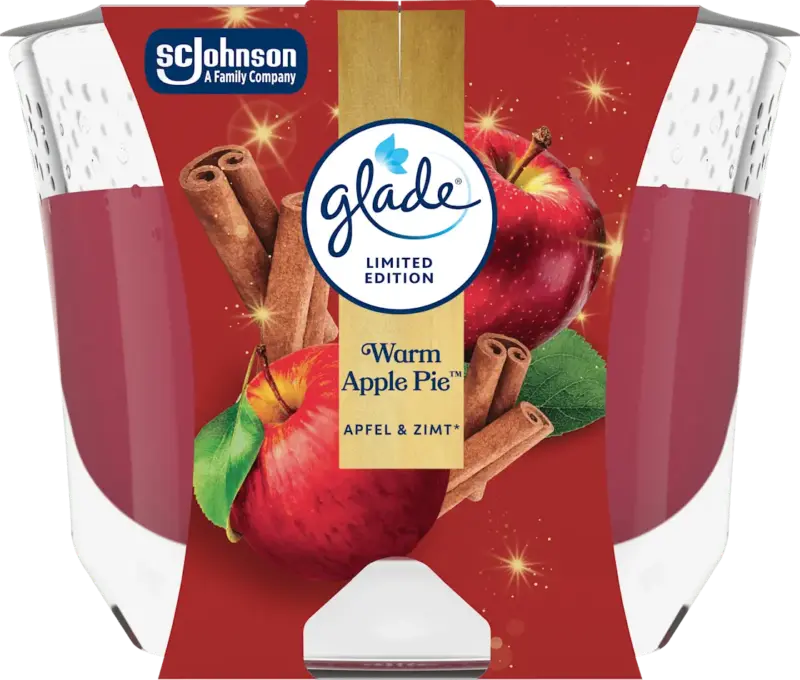 glade Duftkerze im Glas Warm Apple Pie 204g