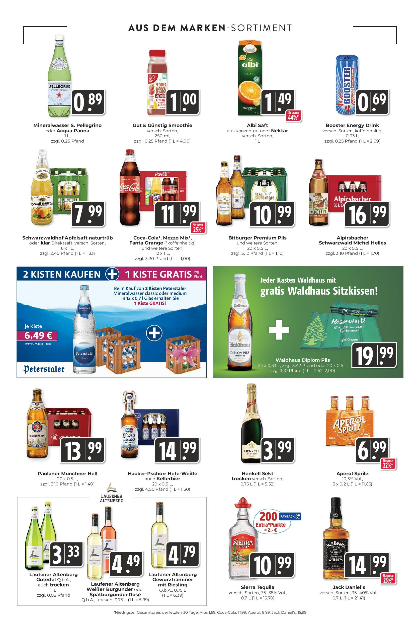 Entdecke - Hieber's Frischecenter: Meine Woche (ab 21.09.2025) zum Blättern | Seite: 13 | Produkte: Coca cola, Fanta, Mineralwasser, Tequila