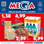 Supermercati Mega Prezzi bassi tutti i giorni - al 01.10.2025