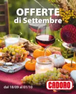 Cadoro Offerte di Settembre - al 01.10.2025