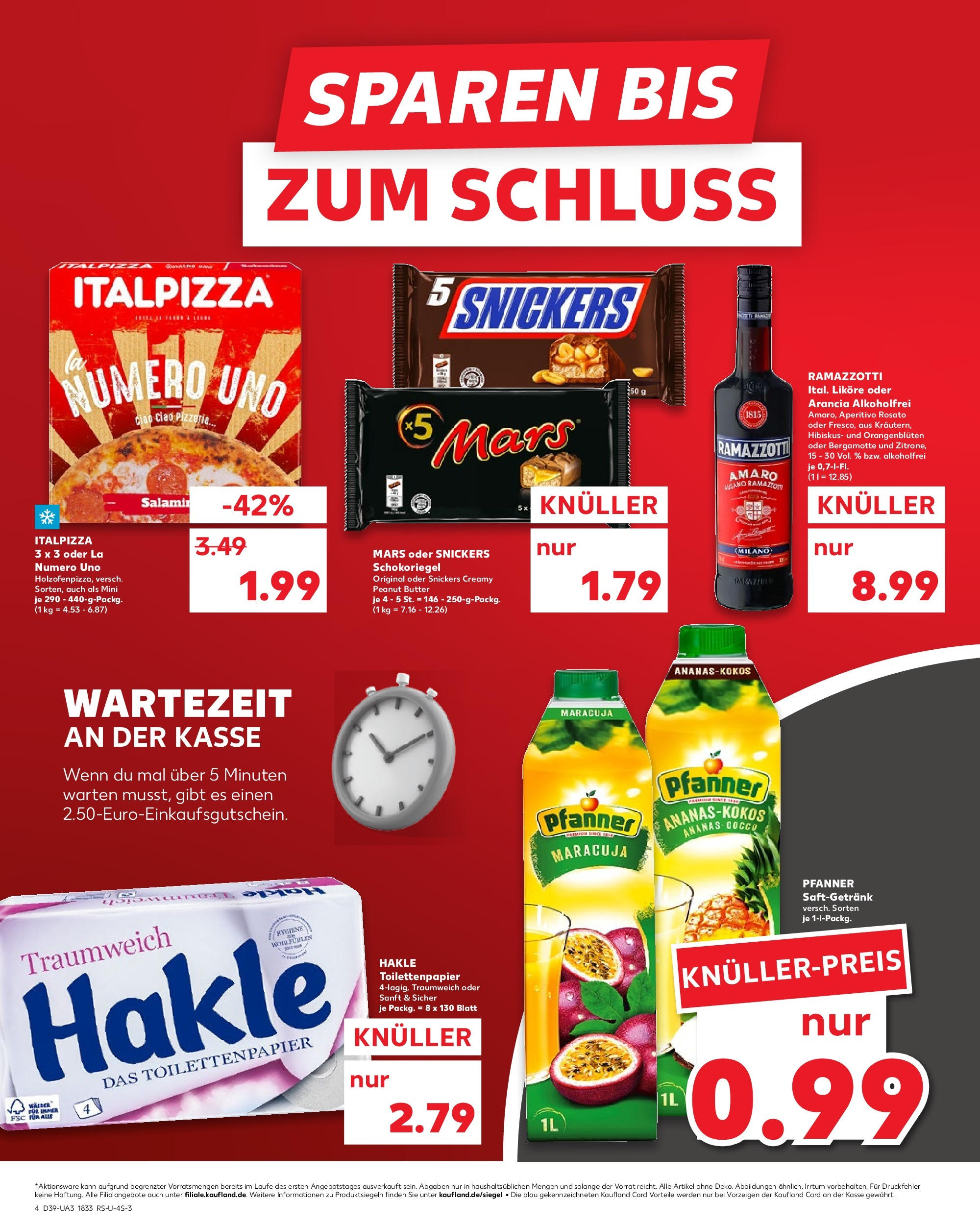 Prospekt Kaufland ab 25.09.2025 » Angebote Online zum Blättern | Seite: 4 | Produkte: Butter, Snickers, Pizza, Ramazzotti