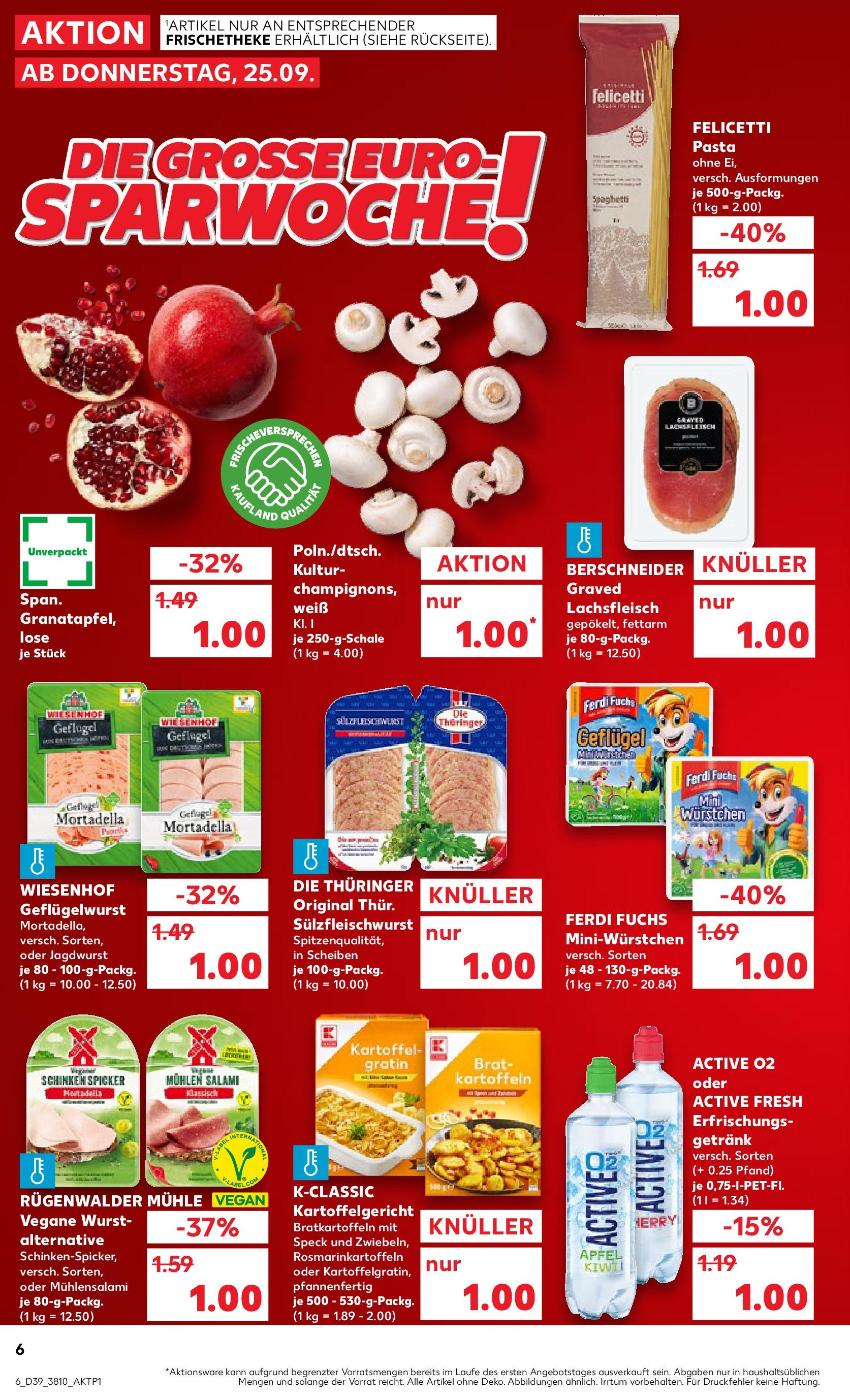 Prospekt Kaufland ab 25.09.2025 » Angebote Online zum Blättern | Seite: 6 | Produkte: Mühle, Äpfel, Kartoffeln, Pasta