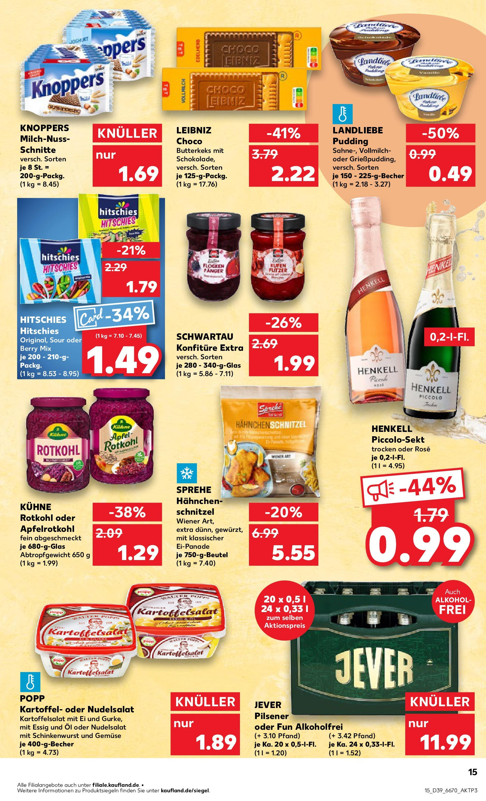 Prospekt Kaufland ab 25.09.2025 » Angebote Online zum Blättern | Seite: 15 | Produkte: Öl, Essig, Schnitzel, Pasta