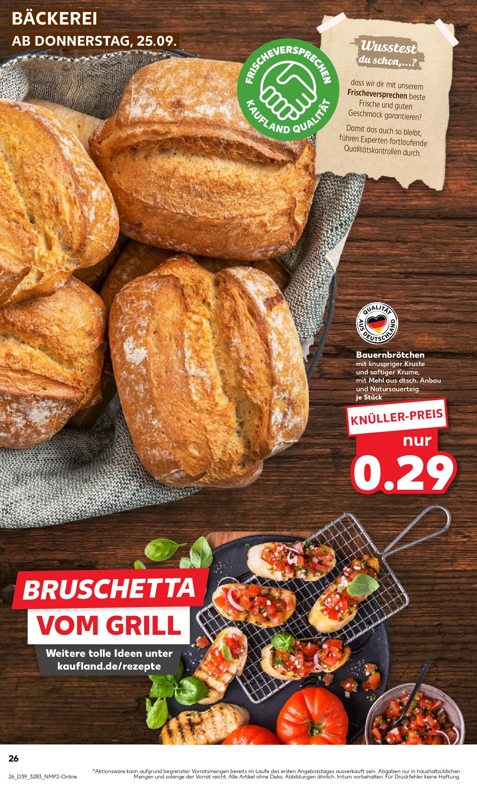 Prospekt Kaufland ab 25.09.2025 » Angebote Online zum Blättern | Seite: 26 | Produkte: Grill, Bäckerei, Mehl