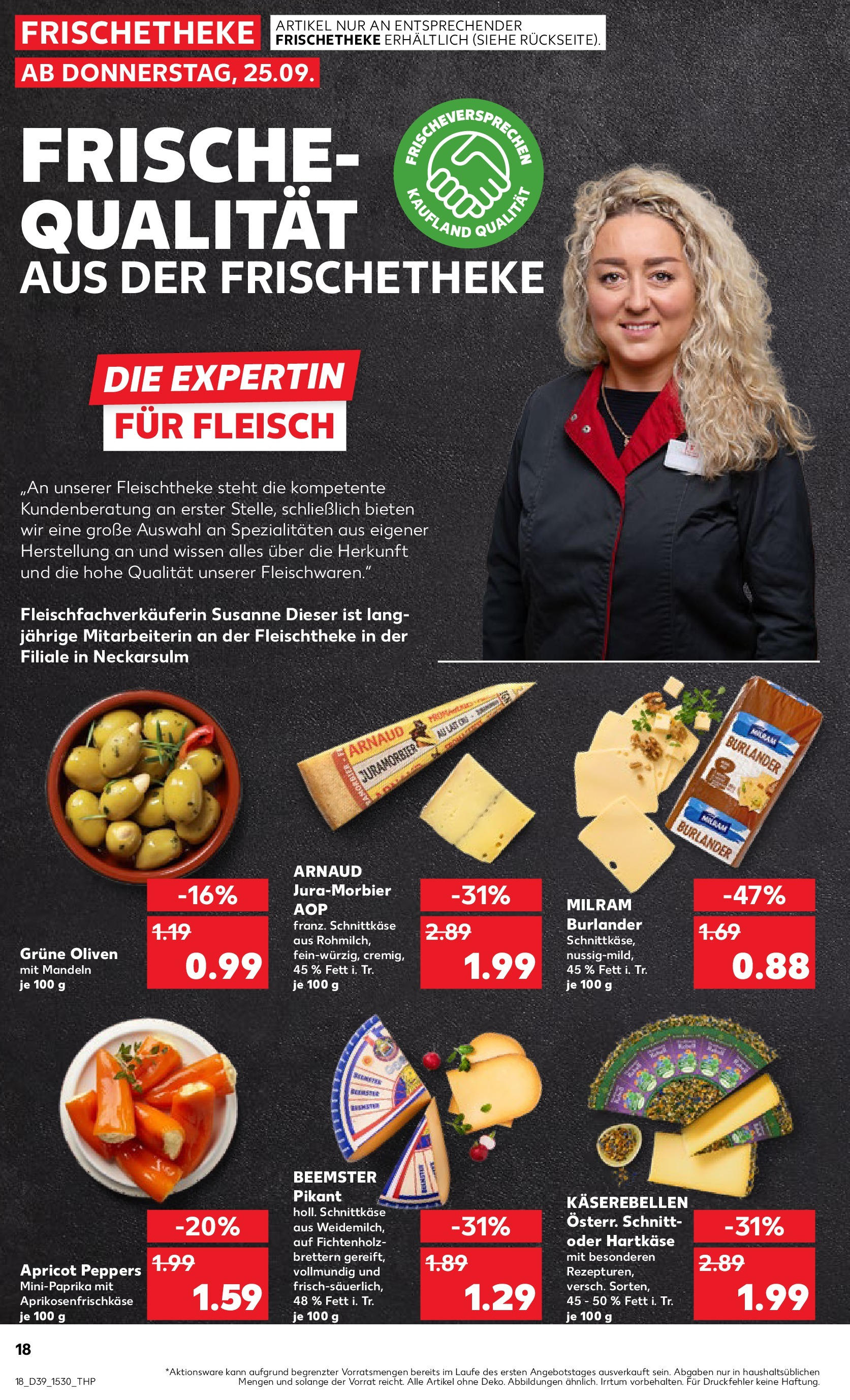 Prospekt Kaufland ab 25.09.2025 » Angebote Online zum Blättern | Seite: 18 | Produkte: Mandeln, Milram, Fleisch