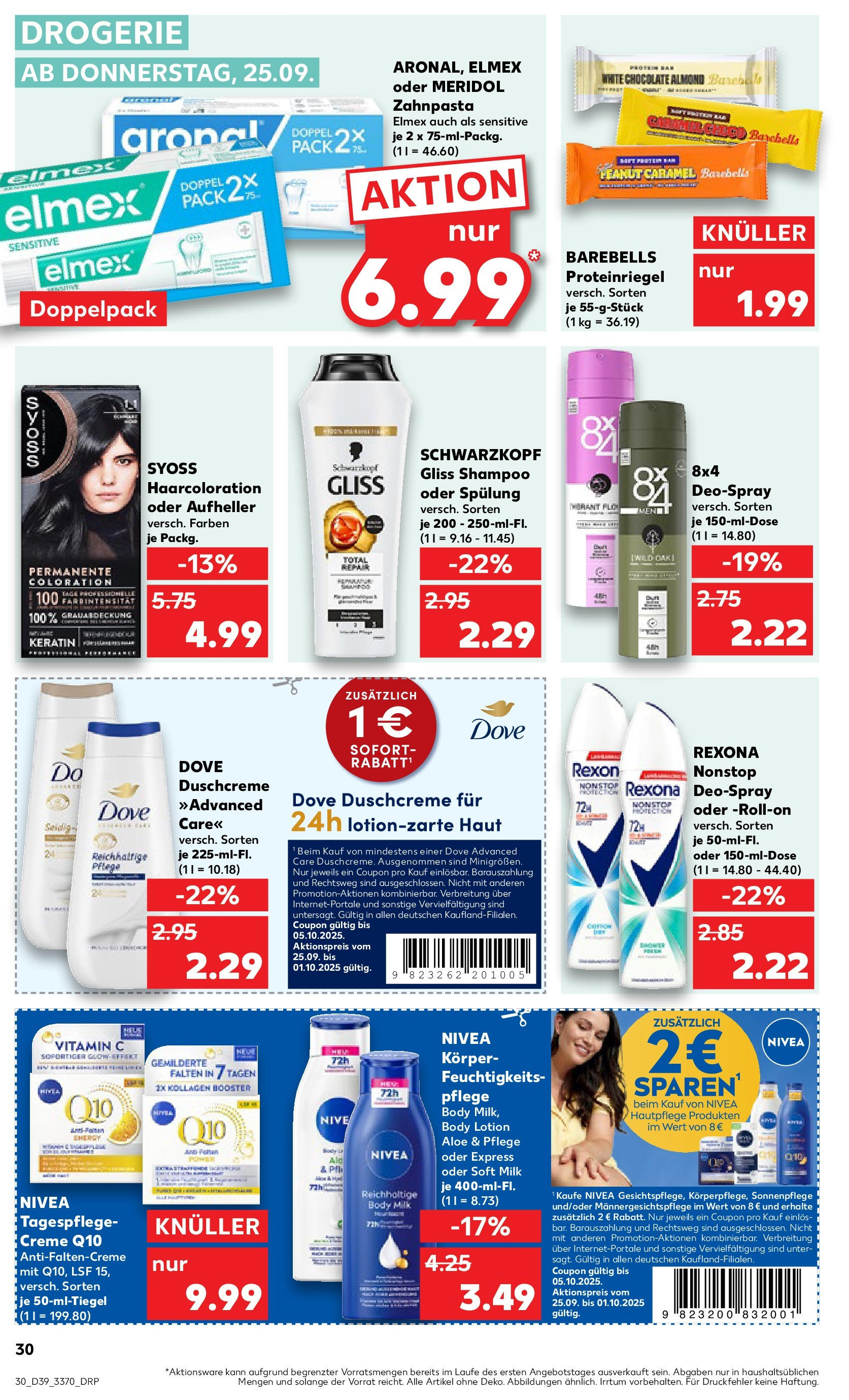 Prospekt Kaufland ab 25.09.2025 » Angebote Online zum Blättern | Seite: 30 | Produkte: Energy, Spülung, Creme, Duschcreme