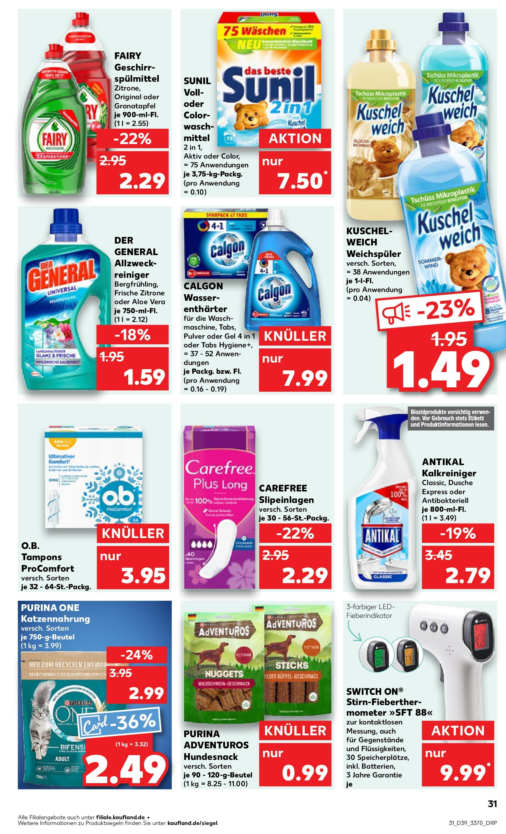 Prospekt Kaufland ab 25.09.2025 » Angebote Online zum Blättern | Seite: 31 | Produkte: Purina one, Granatapfel, Dusche, Wasser