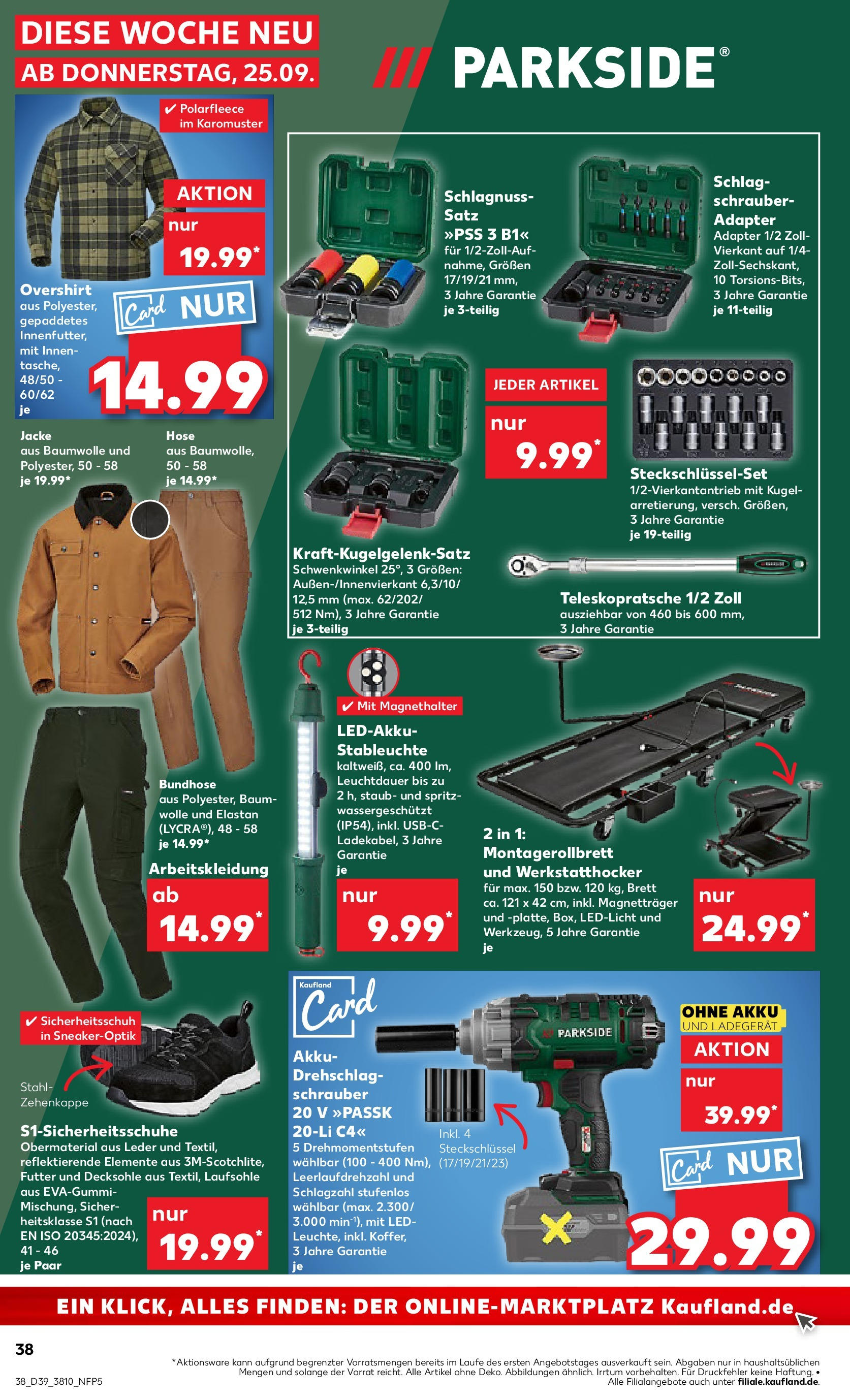 Prospekt Kaufland ab 25.09.2025 » Angebote Online zum Blättern | Seite: 38 | Produkte: Shirt, Adapter, Hose, Ladegerät