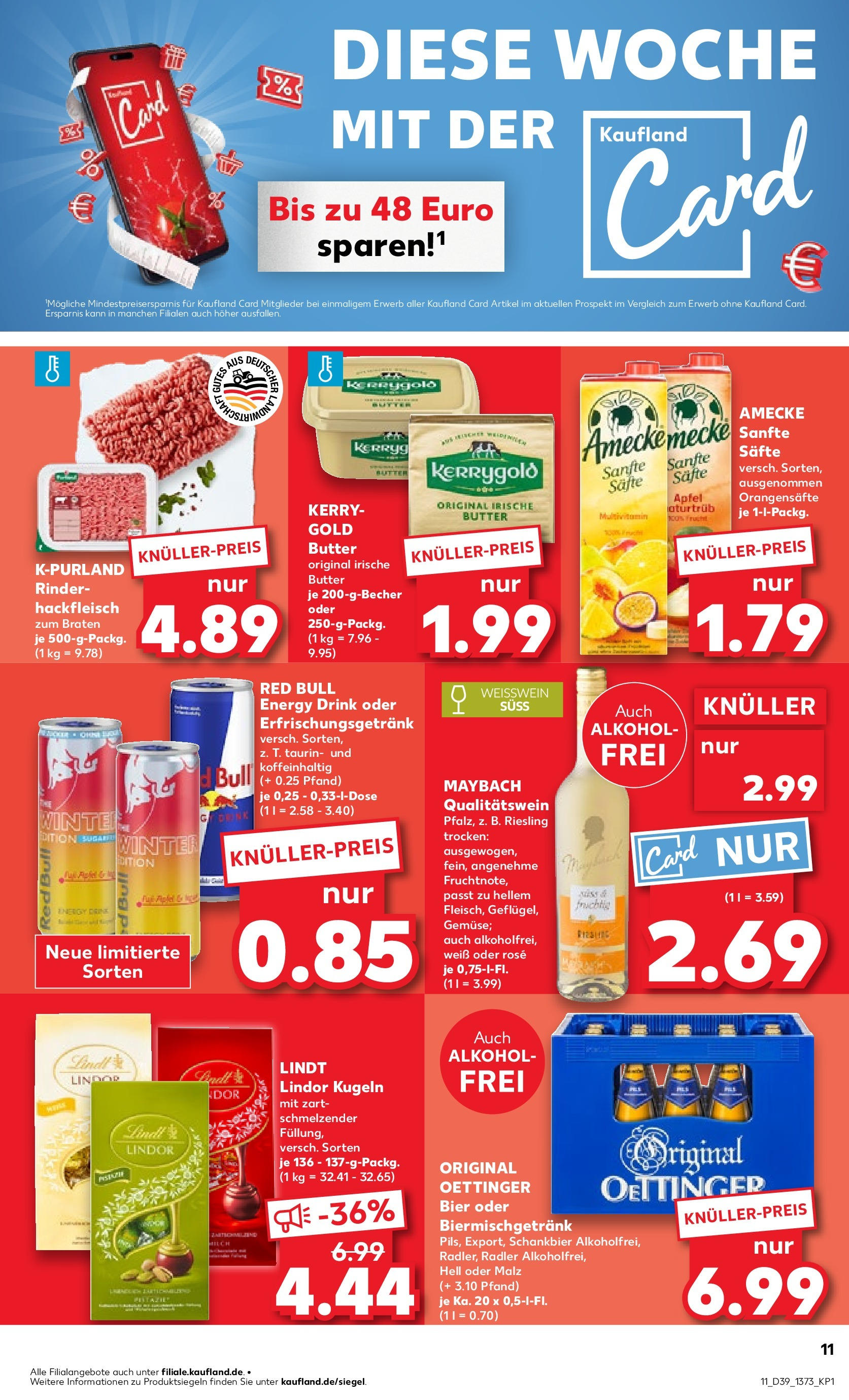 Prospekt Kaufland ab 25.09.2025 » Angebote Online zum Blättern | Seite: 15 | Produkte: Red bull, Äpfel, Radler, Hackfleisch
