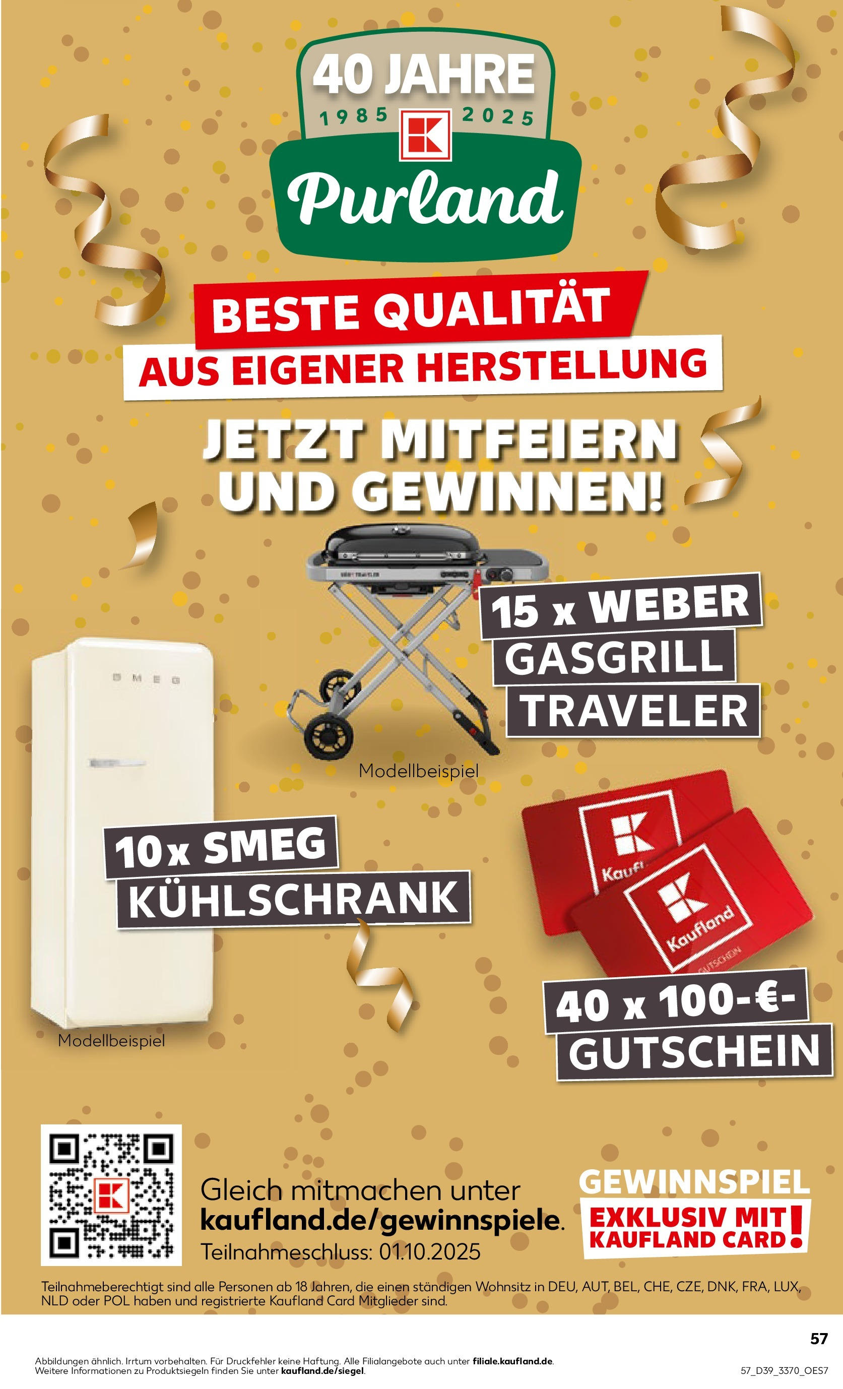 Prospekt Kaufland ab 25.09.2025 » Angebote Online zum Blättern | Seite: 57 | Produkte: Grill, Kühlschrank