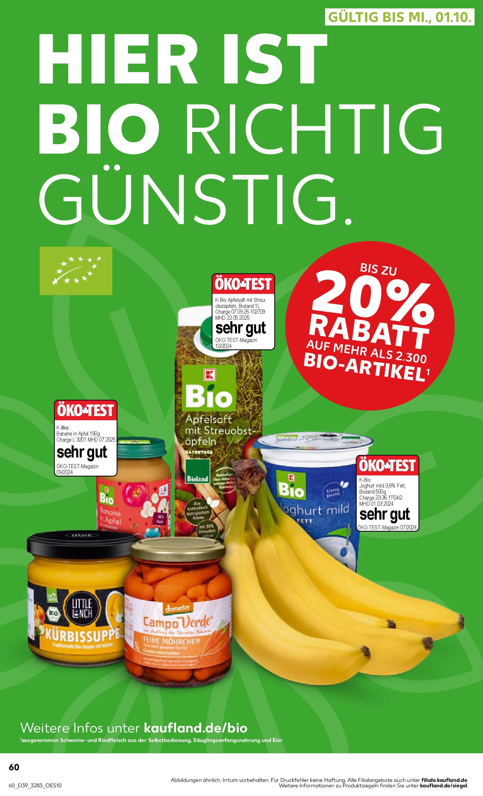 Prospekt Kaufland ab 25.09.2025 » Angebote Online zum Blättern | Seite: 60 | Produkte: Apfelsaft, Apple, Kürbis, Rindfleisch