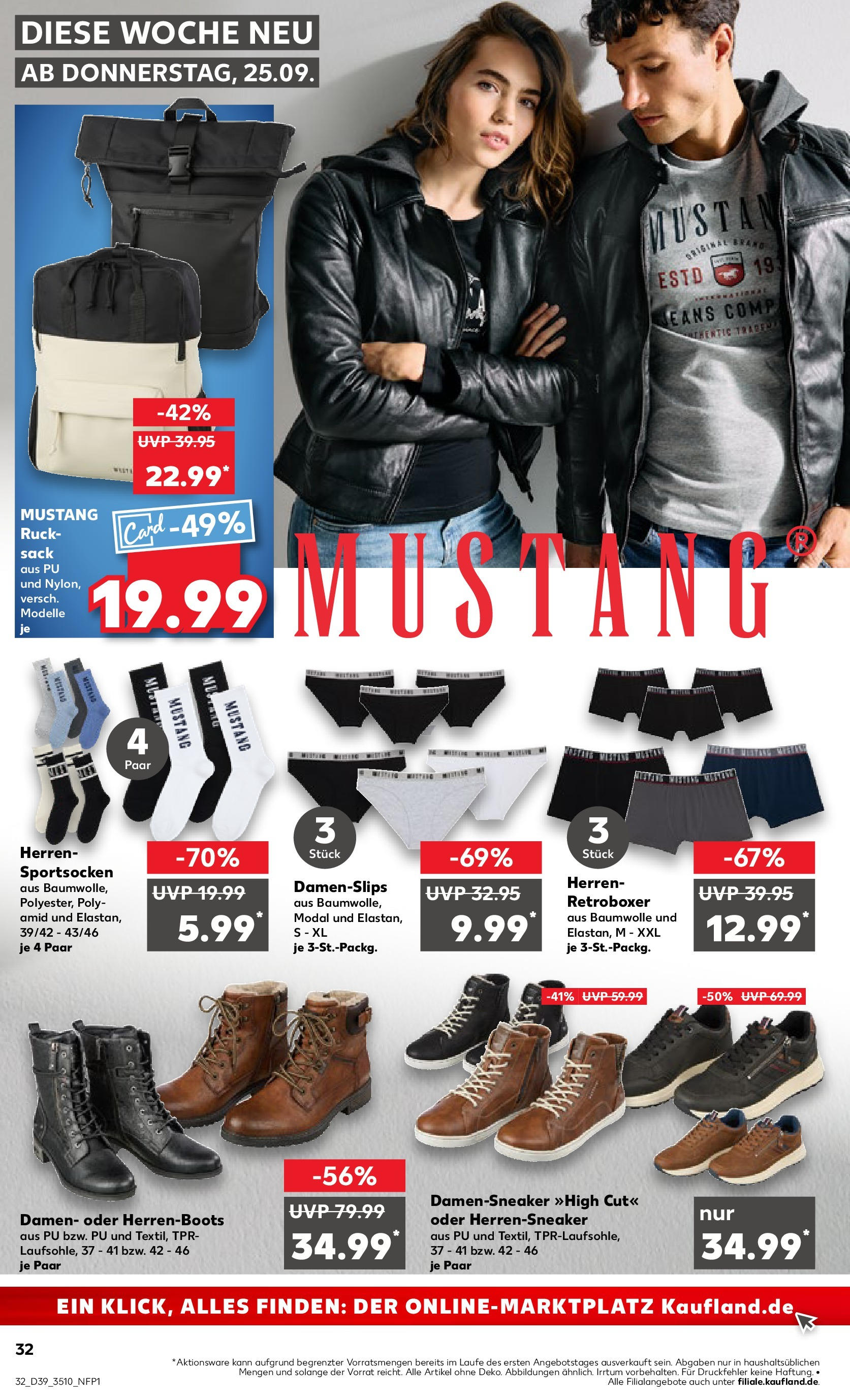 Prospekt Kaufland ab 25.09.2025 » Angebote Online zum Blättern | Seite: 32 | Produkte: Boxer, Rucksack