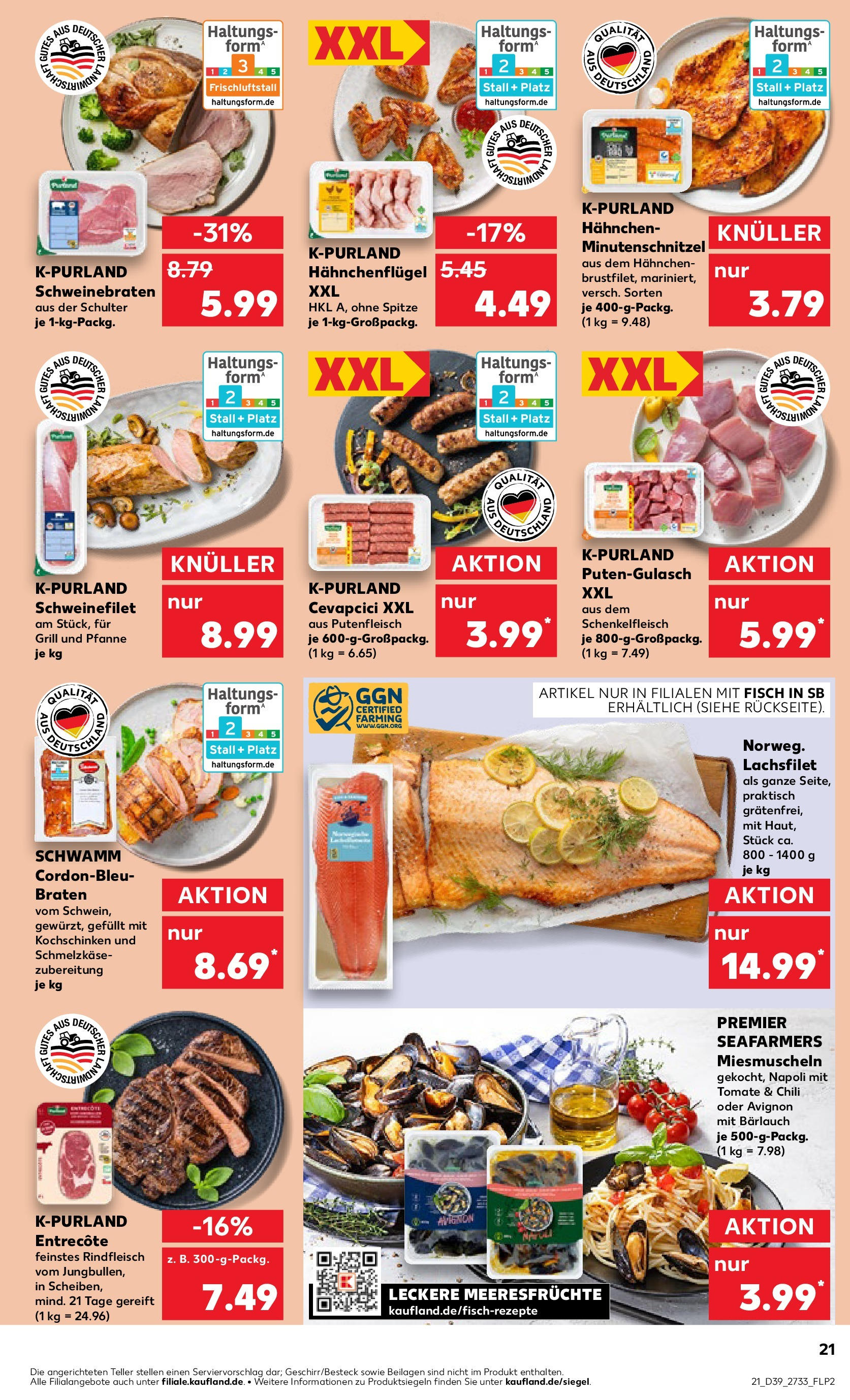 Prospekt Kaufland ab 25.09.2025 » Angebote Online zum Blättern | Seite: 21 | Produkte: Grill, Hahnchen, Schweinefilet, Chili