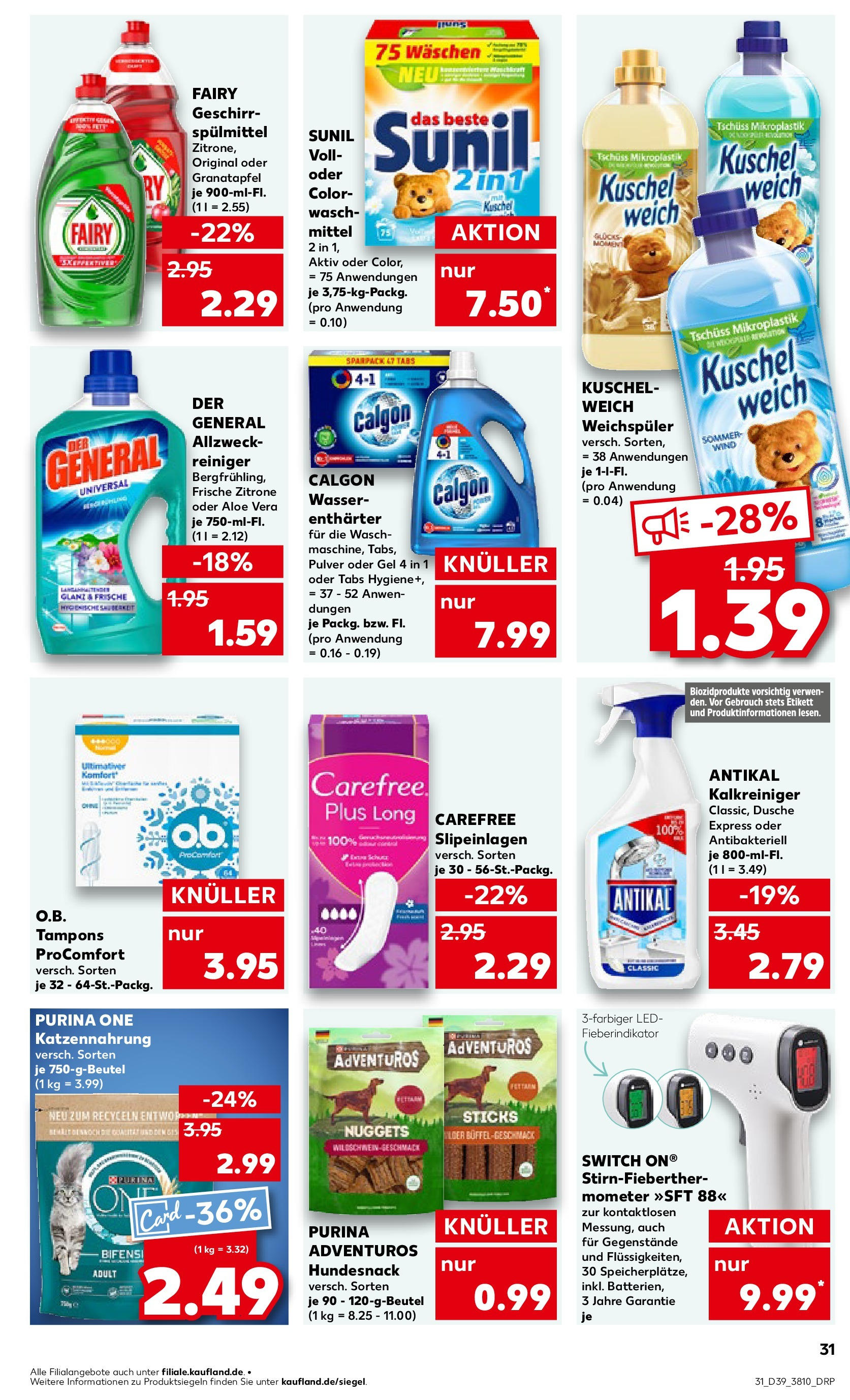 Prospekt Kaufland ab 25.09.2025 » Angebote Online zum Blättern | Seite: 31 | Produkte: Purina one, Dusche, Wasser, Zitrone