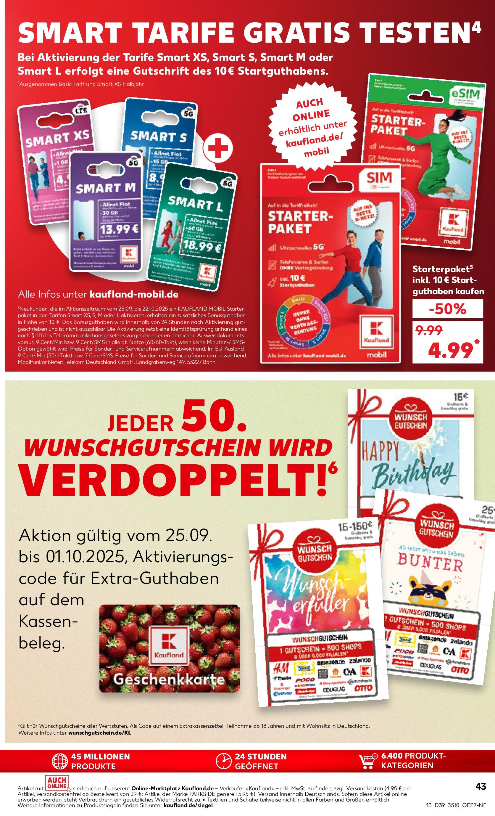 Prospekt Kaufland ab 25.09.2025 » Angebote Online zum Blättern | Seite: 43