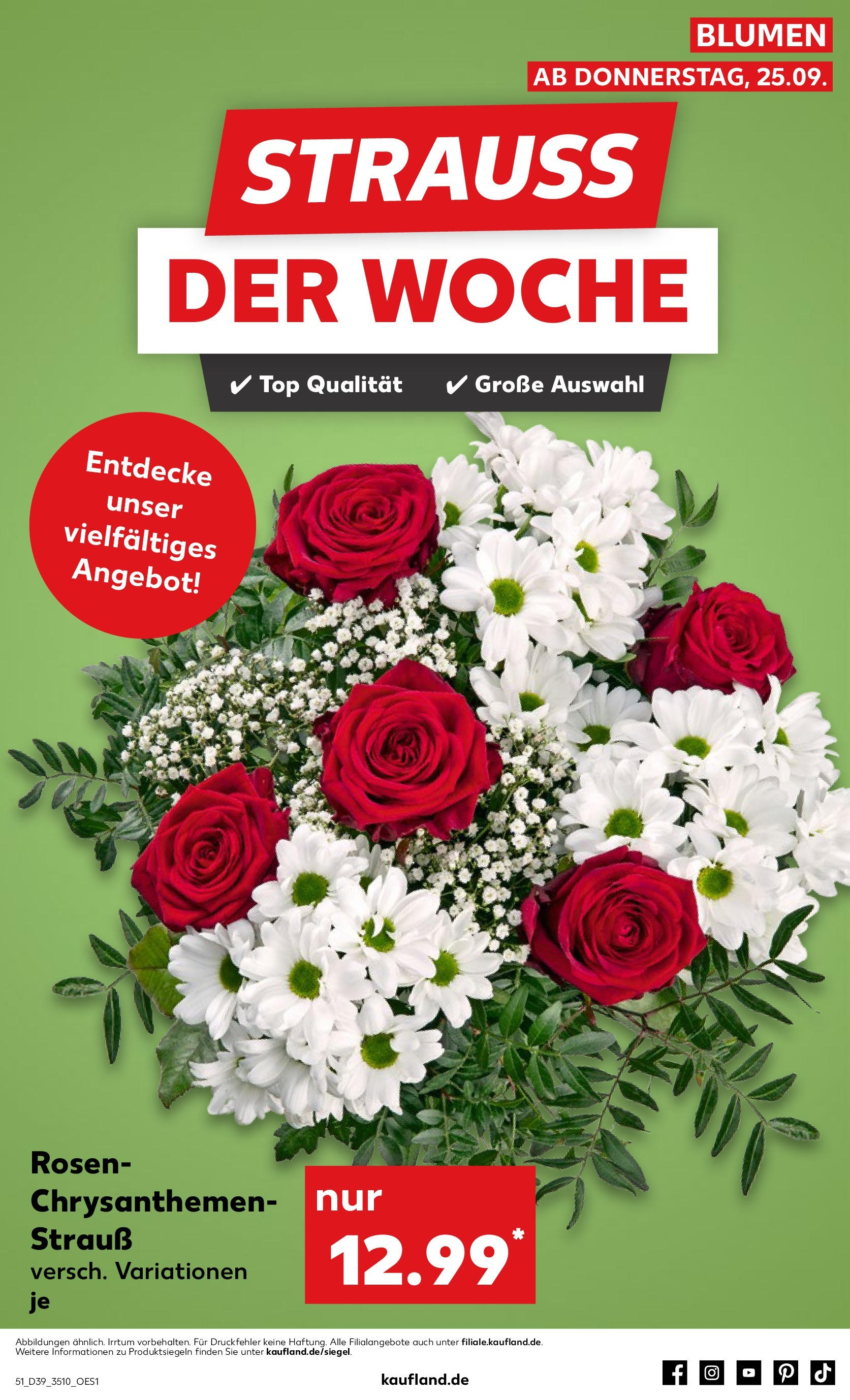 Prospekt Kaufland ab 25.09.2025 » Angebote Online zum Blättern | Seite: 51 | Produkte: Top, Blumen