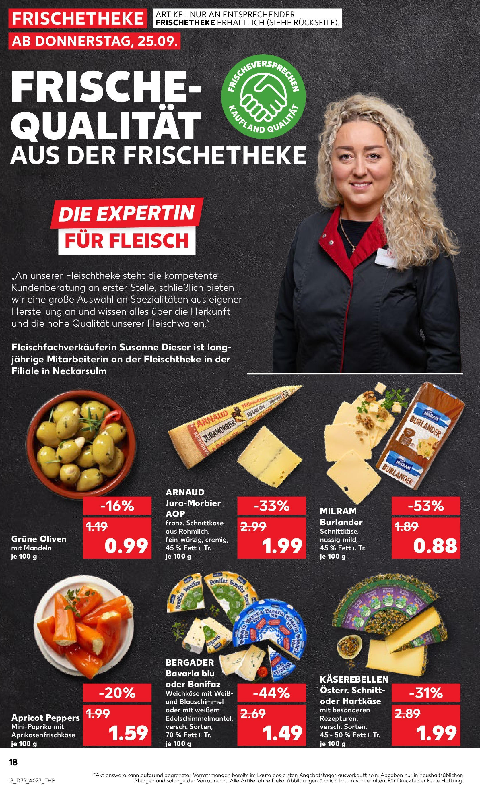 Prospekt Kaufland ab 25.09.2025 » Angebote Online zum Blättern | Seite: 18 | Produkte: Mandeln, Milram, Fleisch