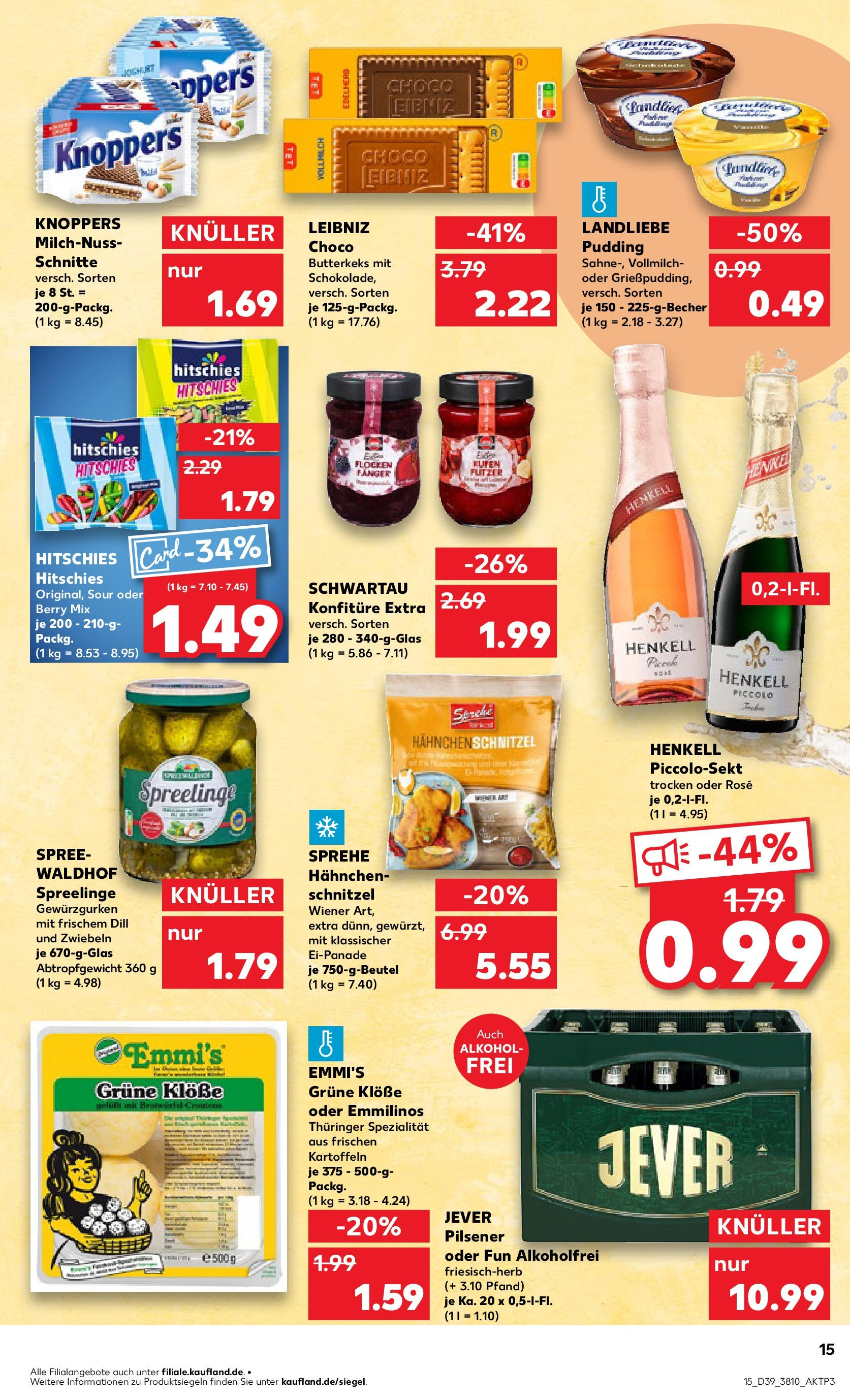 Prospekt Kaufland ab 25.09.2025 » Angebote Online zum Blättern | Seite: 15 | Produkte: Hahnchen, Pudding, Zwiebeln, Flocken