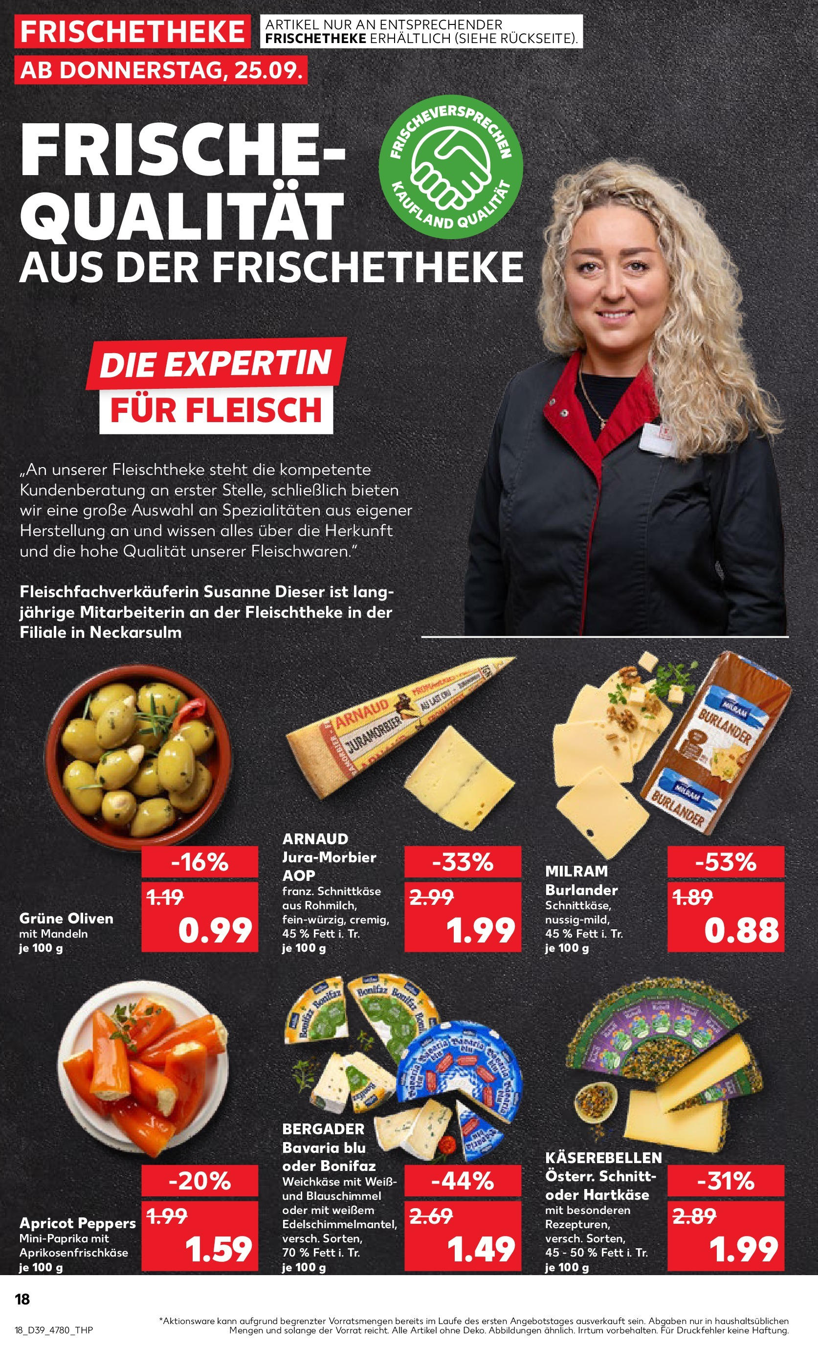 Prospekt Kaufland ab 25.09.2025 » Angebote Online zum Blättern | Seite: 18 | Produkte: Mandeln, Milram, Fleisch