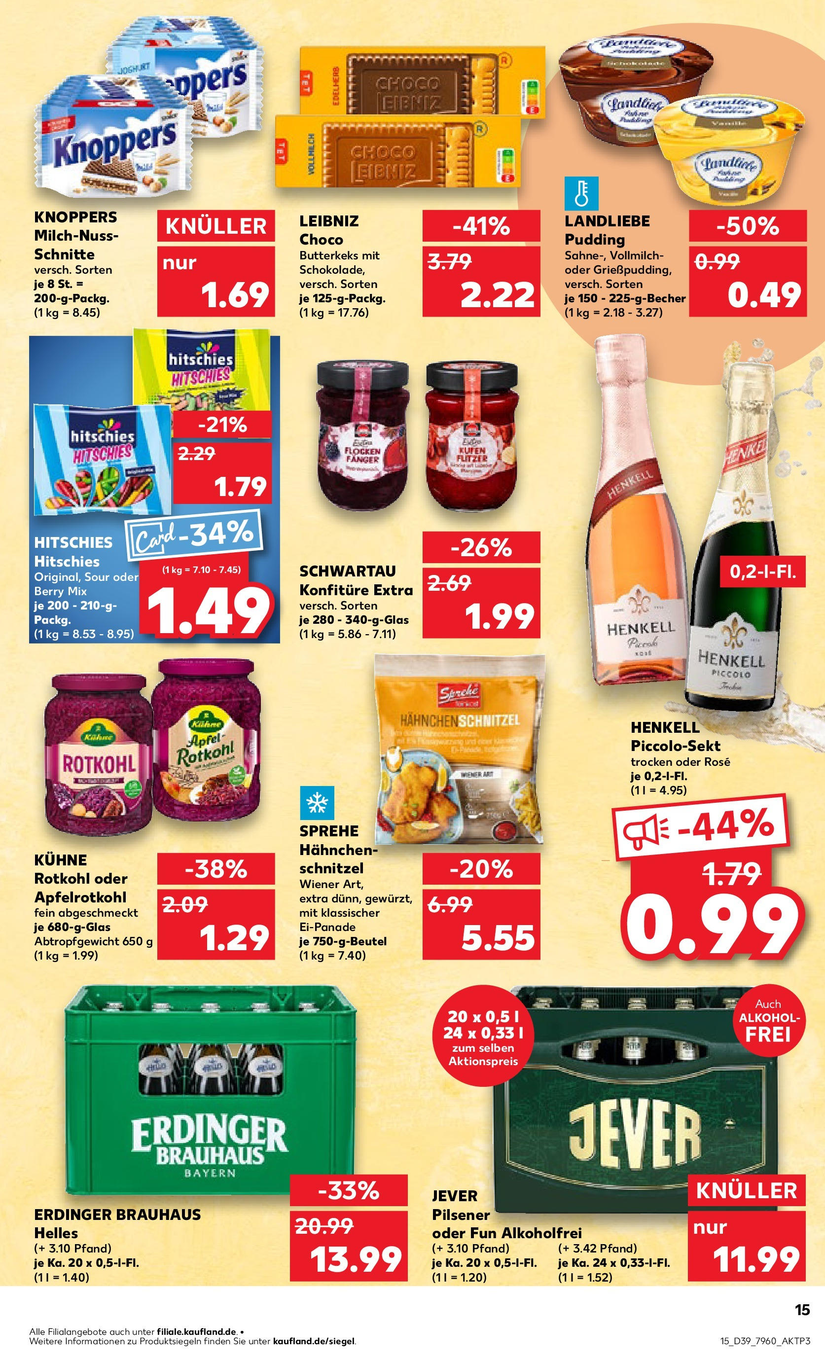Prospekt Kaufland ab 25.09.2025 » Angebote Online zum Blättern | Seite: 15 | Produkte: Äpfel, Pudding, Jever, Flocken