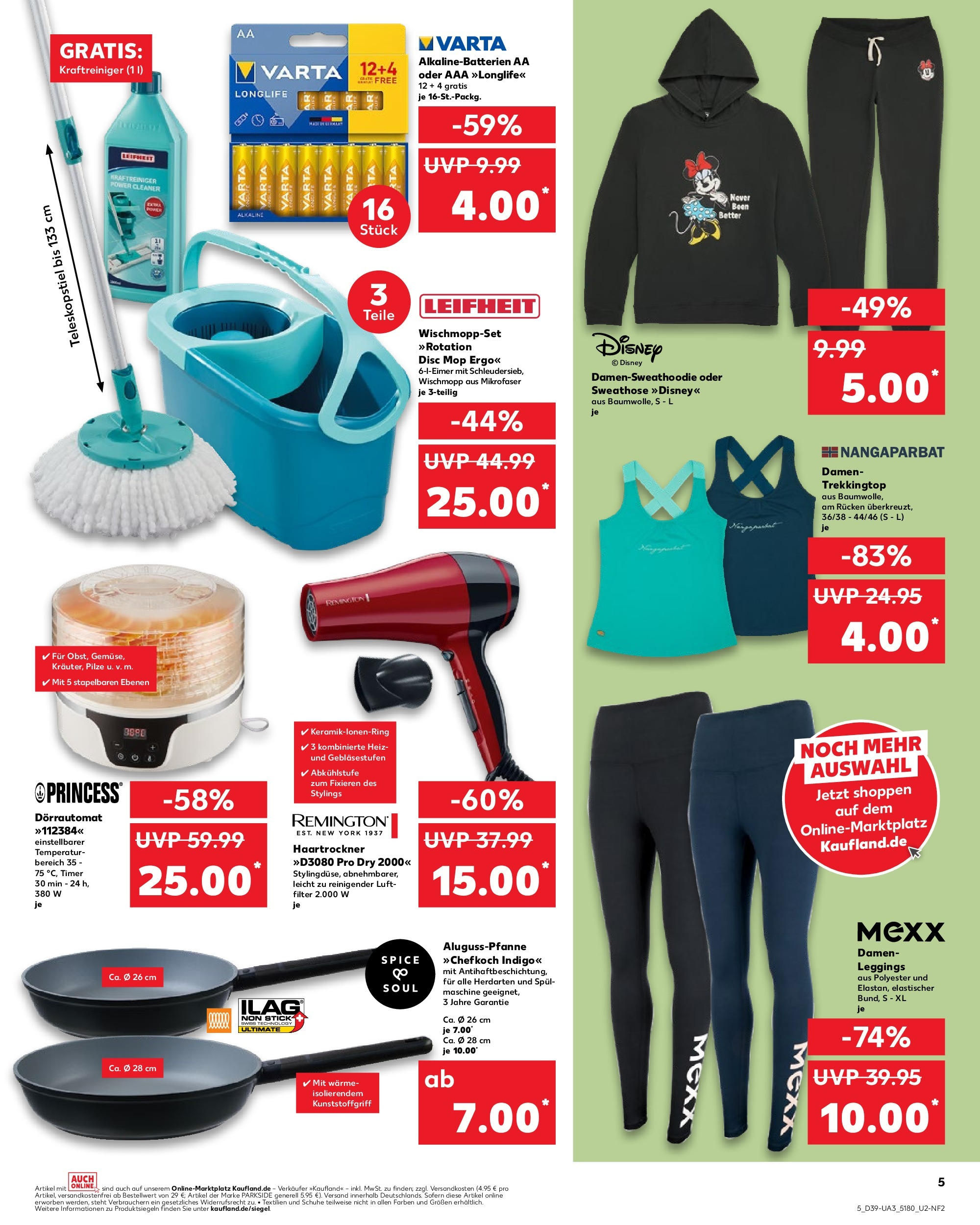 Prospekt Kaufland ab 25.09.2025 » Angebote Online zum Blättern | Seite: 5 | Produkte: Sweathose, Haartrockner, Hoodie, Leggings