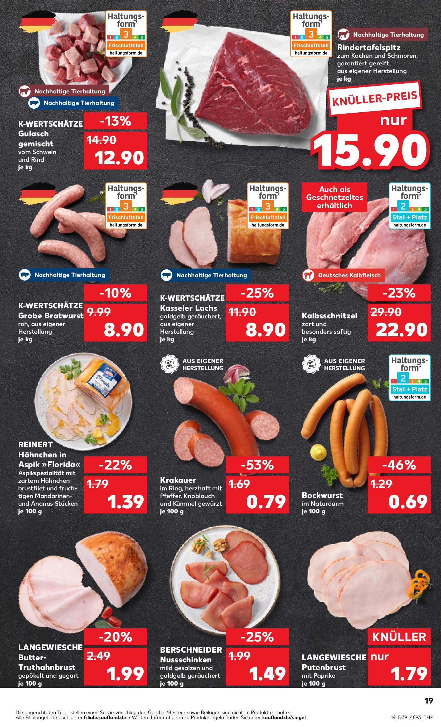 Prospekt Kaufland ab 25.09.2025 » Angebote Online zum Blättern | Seite: 19 | Produkte: Bockwurst, Bratwurst, Lachs, Knoblauch