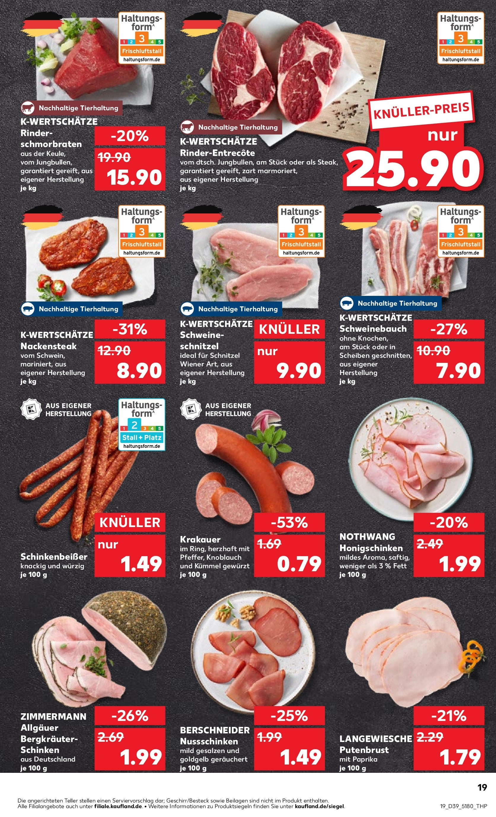 Prospekt Kaufland ab 25.09.2025 » Angebote Online zum Blättern | Seite: 27 | Produkte: Entrecote, Paprika, Schinken, Steak