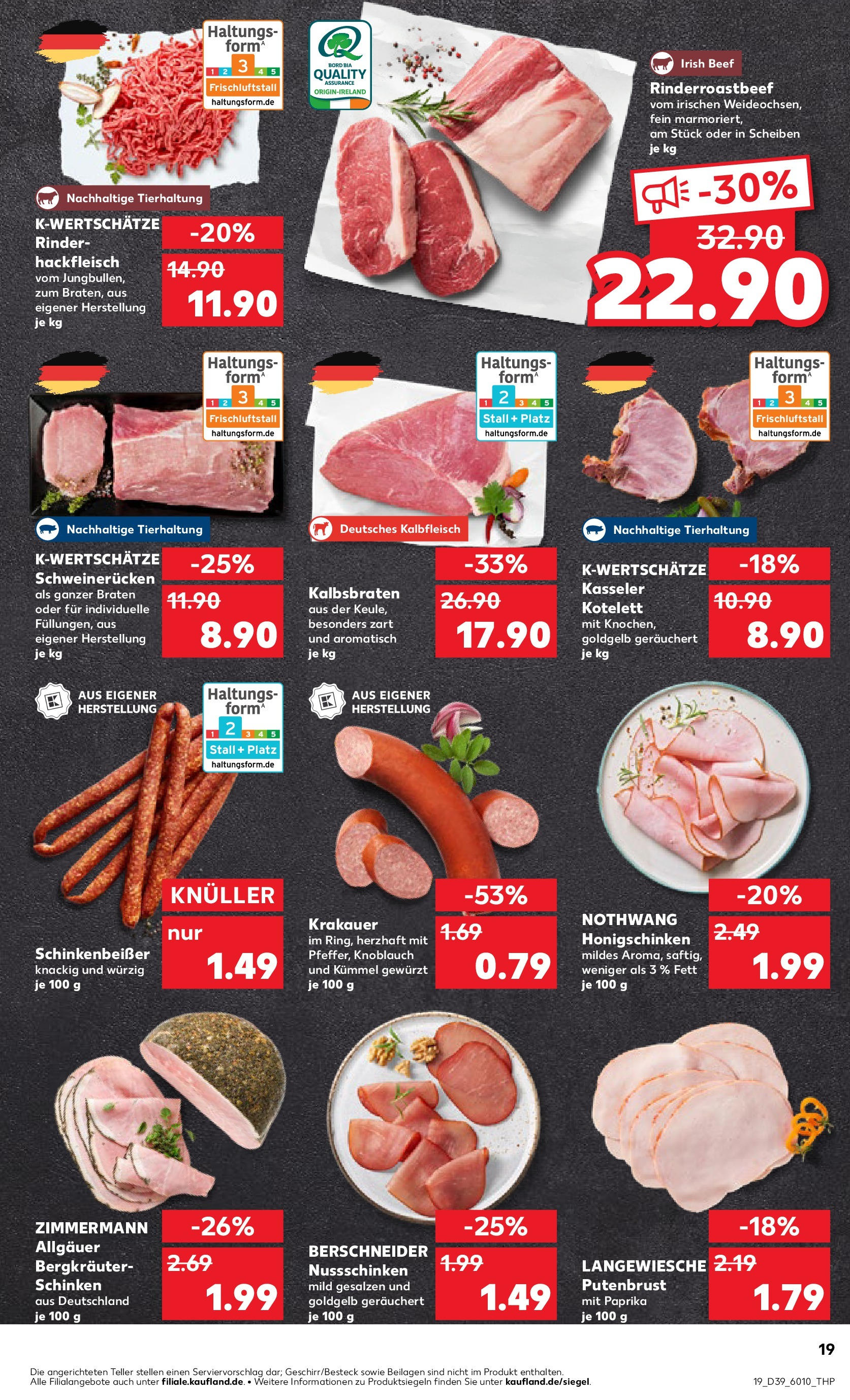 Prospekt Kaufland ab 25.09.2025 » Angebote Online zum Blättern | Seite: 19 | Produkte: Paprika, Knoblauch, Schweinerucken, Schinken