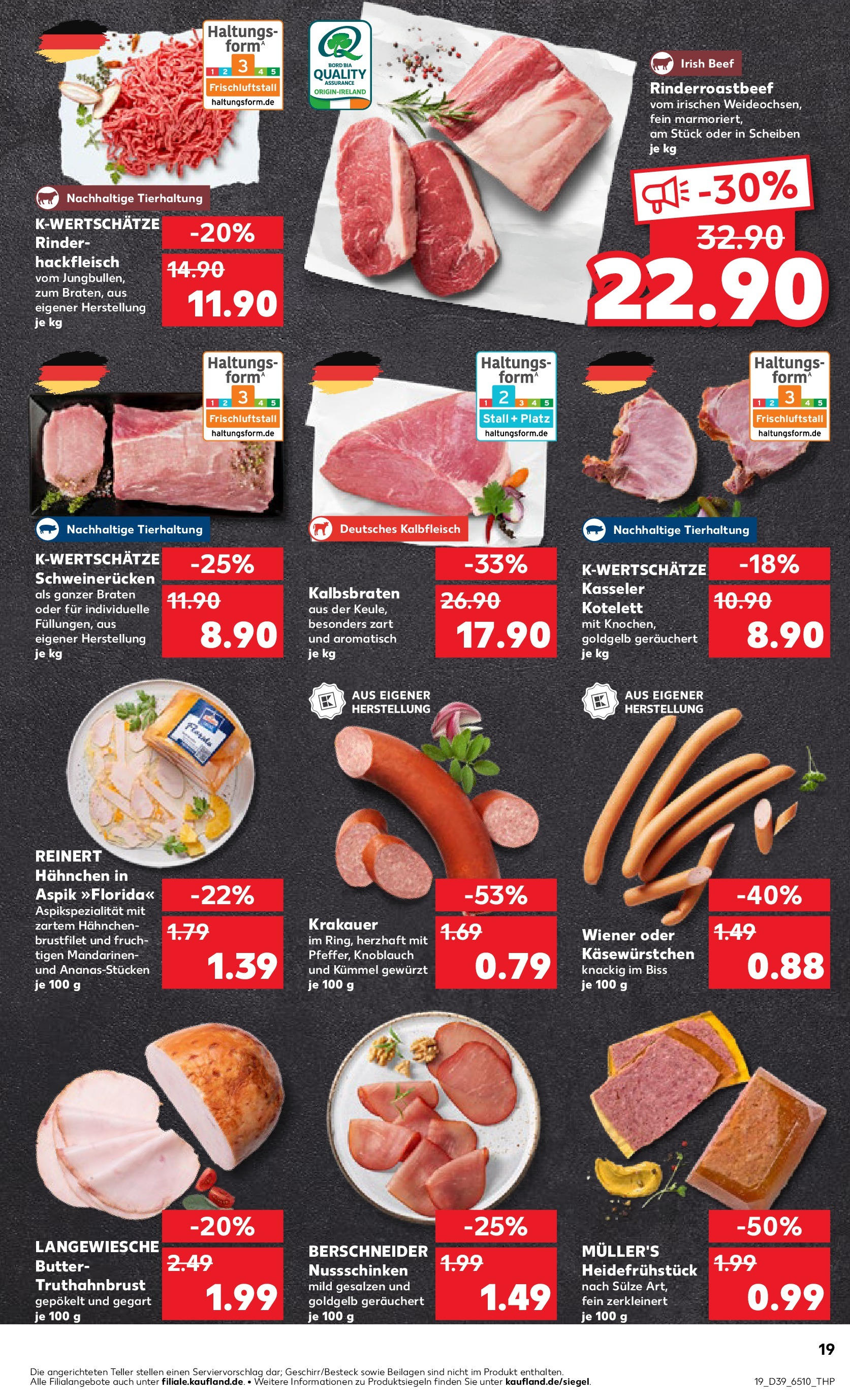 Prospekt Kaufland ab 25.09.2025 » Angebote Online zum Blättern | Seite: 19 | Produkte: Hahnchen, Mandarinen, Knoblauch, Hackfleisch