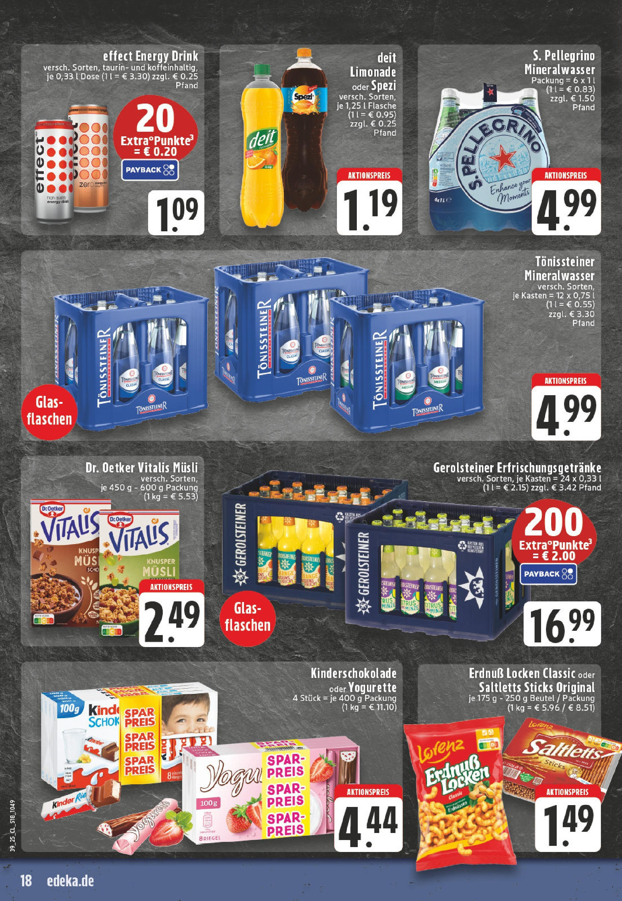 Edeka prospekt Kempenich (ab 21.09.2025) » Angebote Online | Seite: 18 | Produkte: Musli, Yogurette, Limonade, Gerolsteiner Edeka prospekt Kempenich (ab 21.09.2025) » Angebote Online | Seite: 18 | Produkte: Musli, Yogurette, Limonade, Gerolsteiner