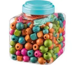 Комплект дървени перли различни видове