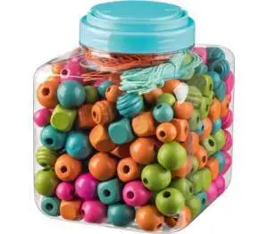 Комплект дървени перли различни видове