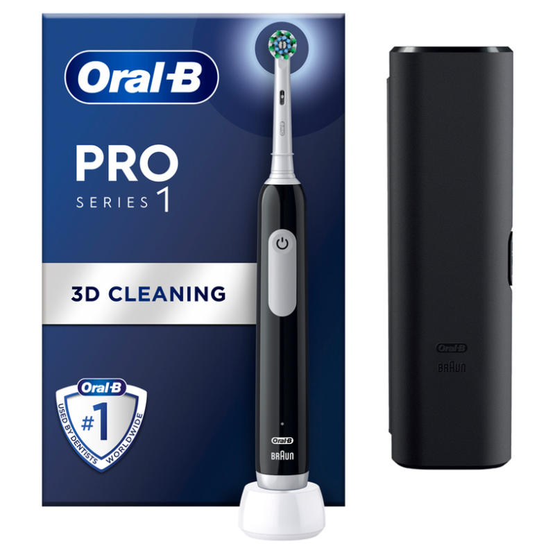 Електрическа четка за зъби ORAL B PRO 1 BLACK+TC 6/8/6