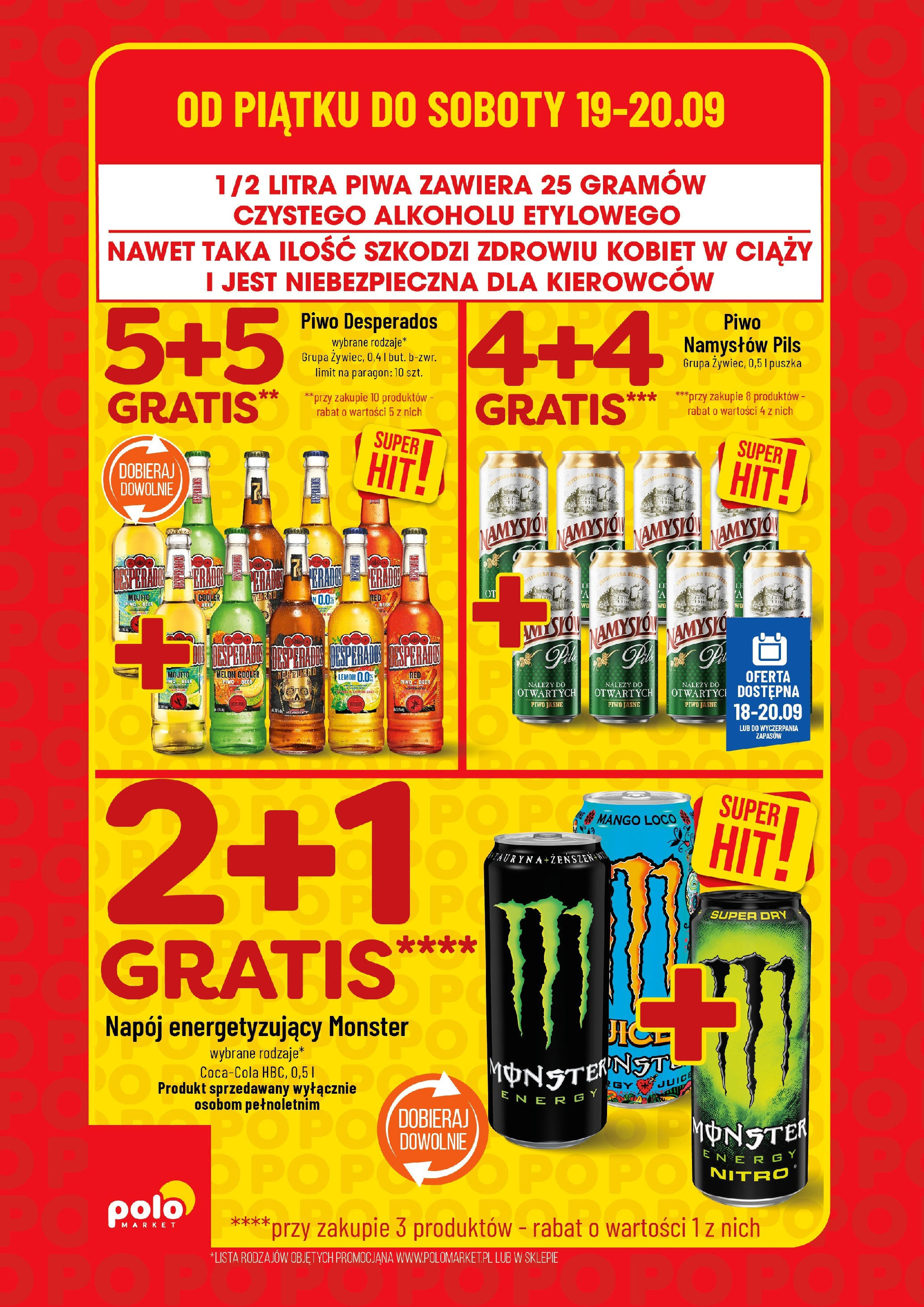POLOmarket gazetka od jutra (18.09.2025) - Nowa PDF | Strona: 2 | Produkty: Mango, Melon, Piwo Desperados, Piwo