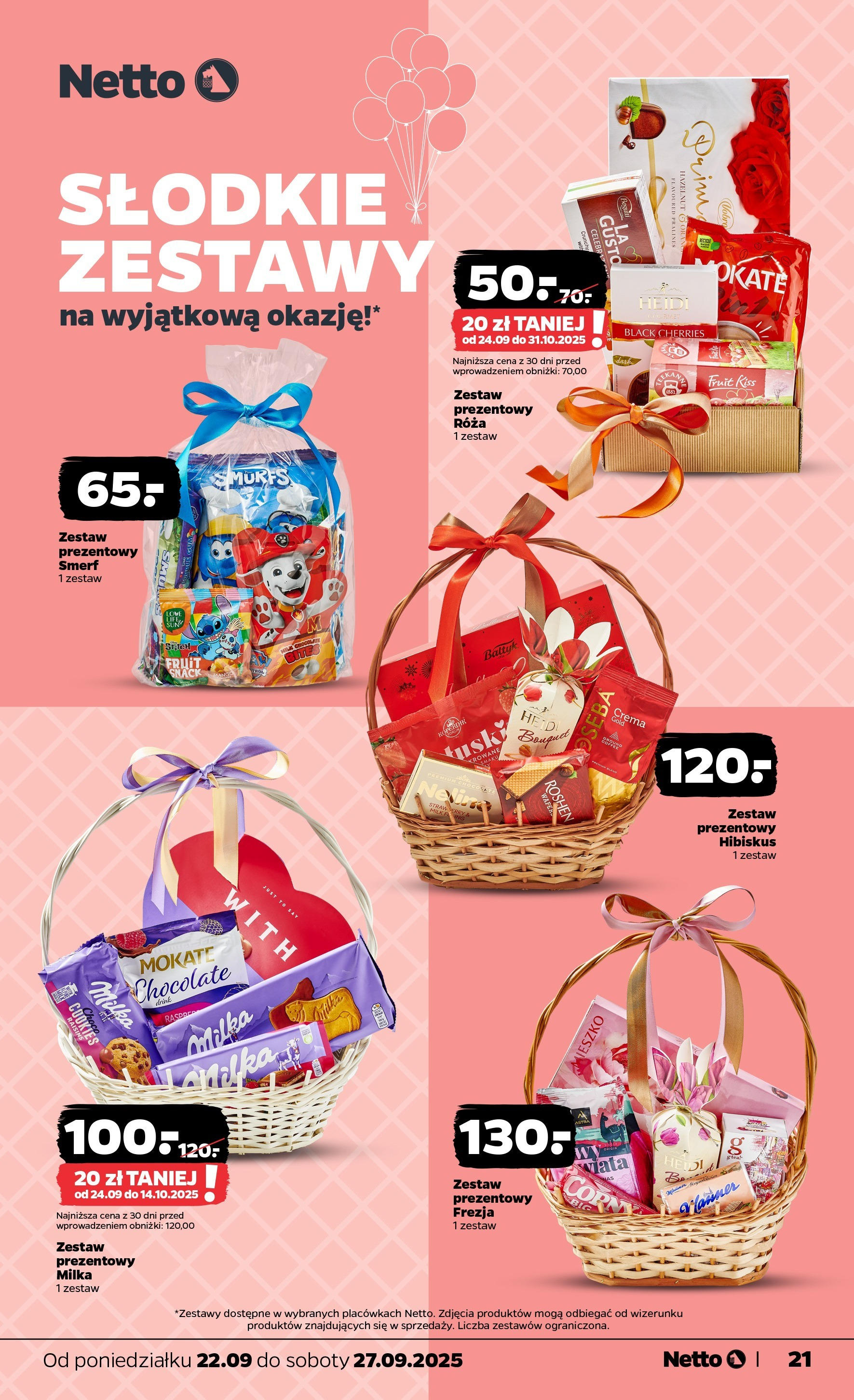 Netto gazetka - Spożywcza od 22.09.2025 - Aktualne promocje | Strona: 21 | Produkty: Milka