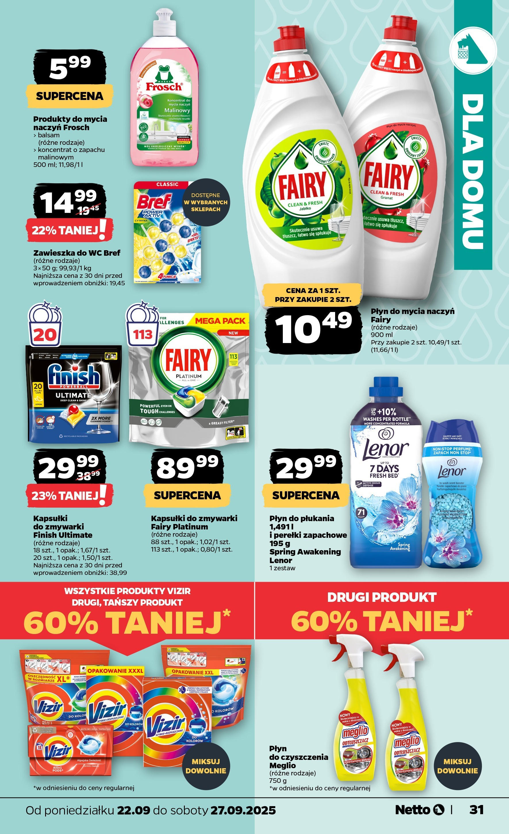 Netto gazetka - Spożywcza od 22.09.2025 - Aktualne promocje | Strona: 31 | Produkty: Cytryna, Meglio, Zapach, Płyn do mycia naczyń