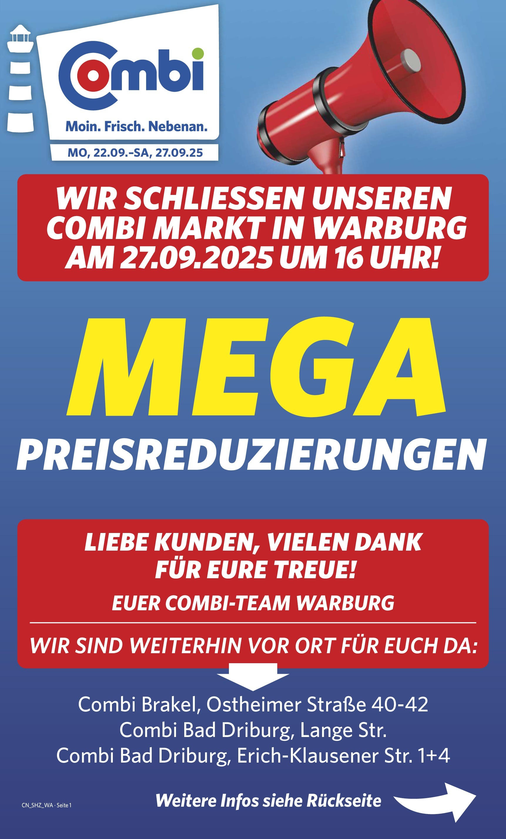 Combi Prospekt Warburg	 (ab 21.09.2025) zum Blättern | Seite: 1 | Produkte: Bad, Uhr
