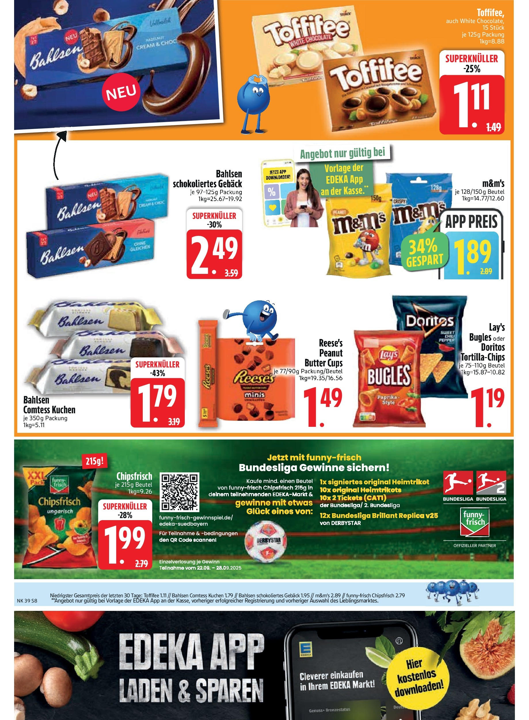 Edeka prospekt Vilgertshofen-Issing (ab 21.09.2025) » Angebote Online | Seite: 10 | Produkte: M&M's, Paprika, Chili, Chips Edeka prospekt Vilgertshofen-Issing (ab 21.09.2025) » Angebote Online | Seite: 10 | Produkte: M&M's, Paprika, Chili, Chips