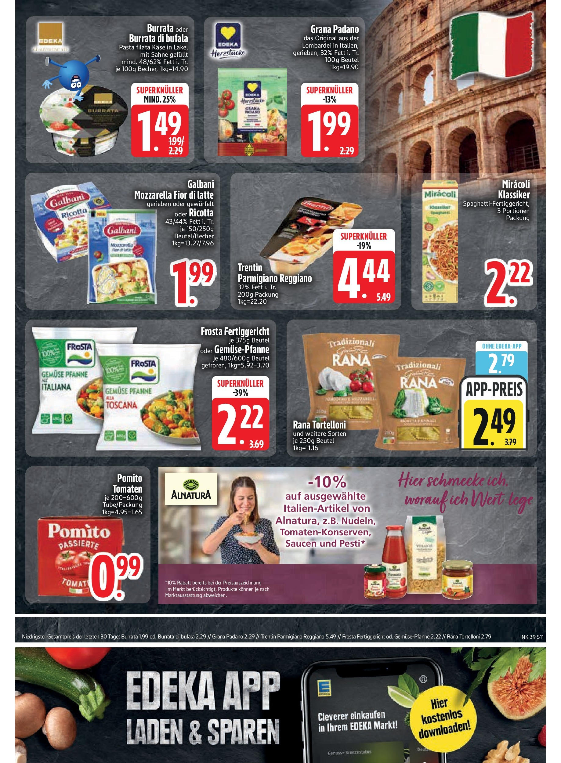 Edeka prospekt Vilgertshofen-Issing (ab 21.09.2025) » Angebote Online | Seite: 13 | Produkte: Käse, Burrata, Pasta, Sahne Edeka prospekt Vilgertshofen-Issing (ab 21.09.2025) » Angebote Online | Seite: 13 | Produkte: Käse, Burrata, Pasta, Sahne