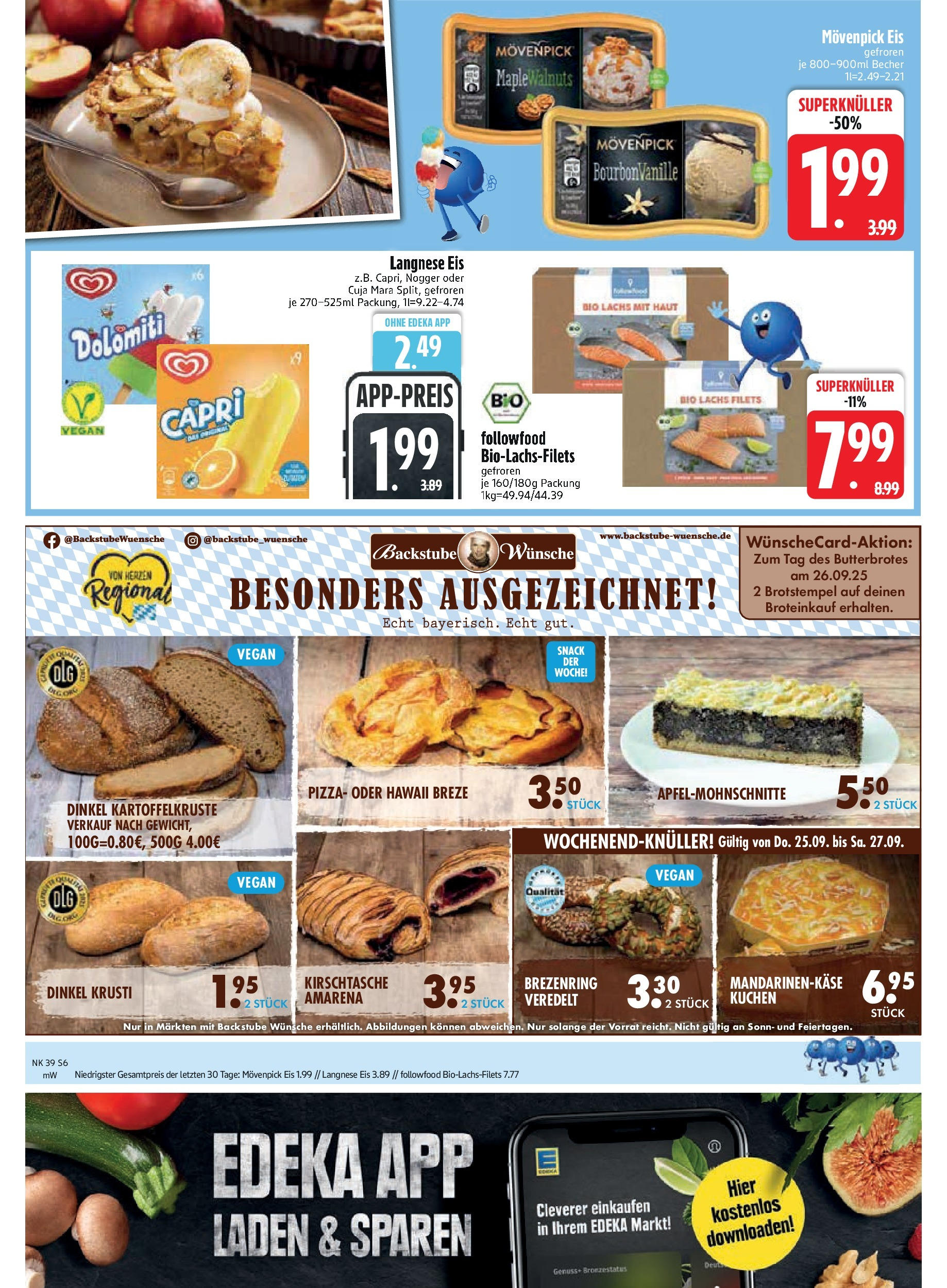 Edeka prospekt Bodenwöhr (ab 21.09.2025) » Angebote Online | Seite: 8 | Produkte: Langnese, Pizza, Kuchen, Eis Edeka prospekt Bodenwöhr (ab 21.09.2025) » Angebote Online | Seite: 8 | Produkte: Langnese, Pizza, Kuchen, Eis