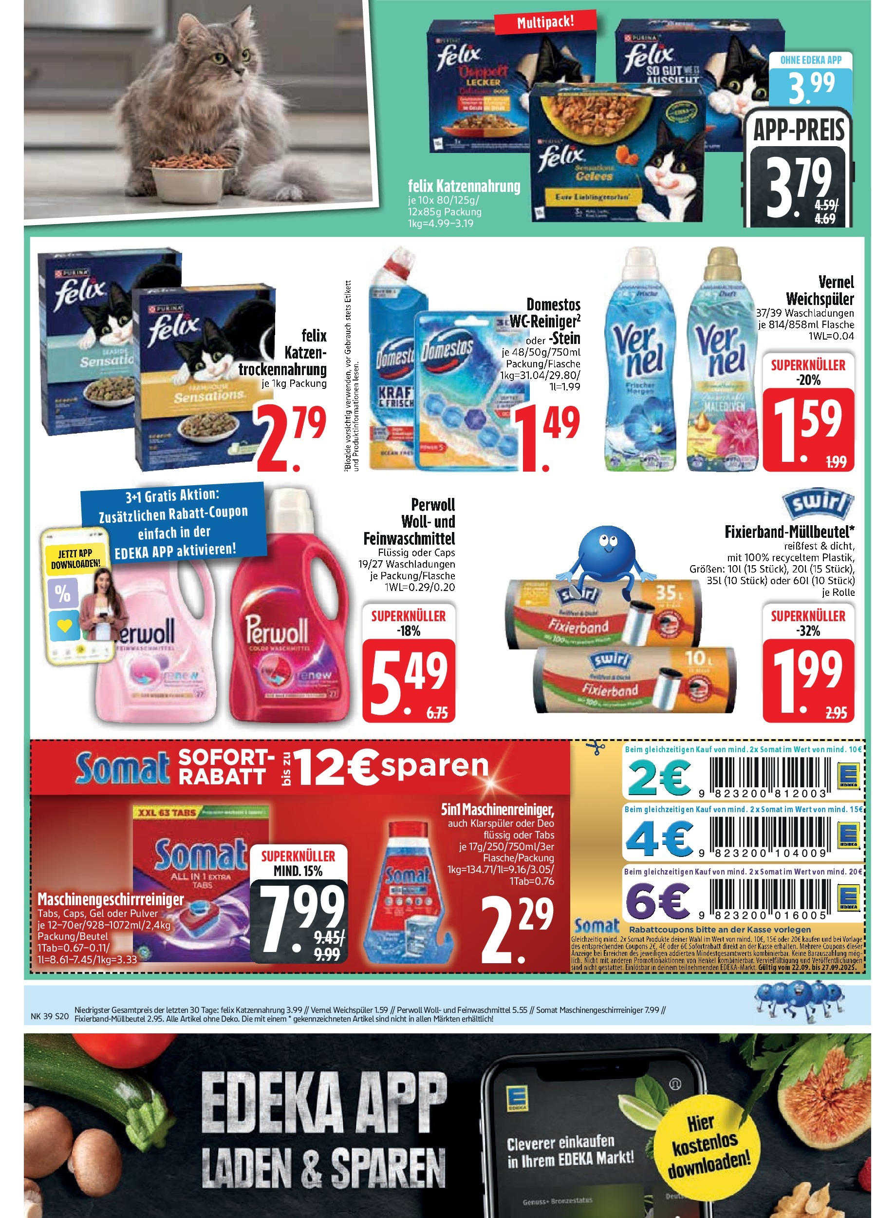 Edeka prospekt Vilgertshofen-Issing (ab 21.09.2025) » Angebote Online | Seite: 22 | Produkte: Perwoll, Waschmittel, Klarspüler, Vernel Edeka prospekt Vilgertshofen-Issing (ab 21.09.2025) » Angebote Online | Seite: 22 | Produkte: Perwoll, Waschmittel, Klarspüler, Vernel